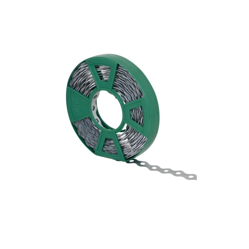 Rolo fita perfurada - 317/323 (17x0.8) 10mt aço galvanizado