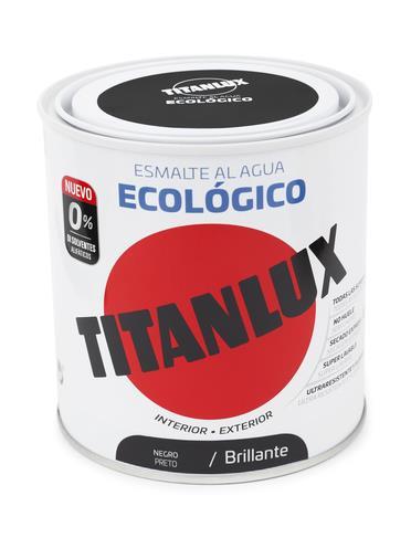 750ml ESMALTE TITANLUX ECO PRETO BRILHANTE TITAN