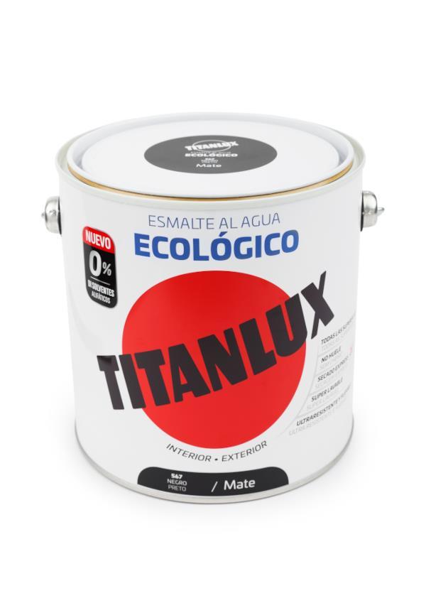 2.5L ESMALTE TITANLUX ECO PRETO MATE TITAN