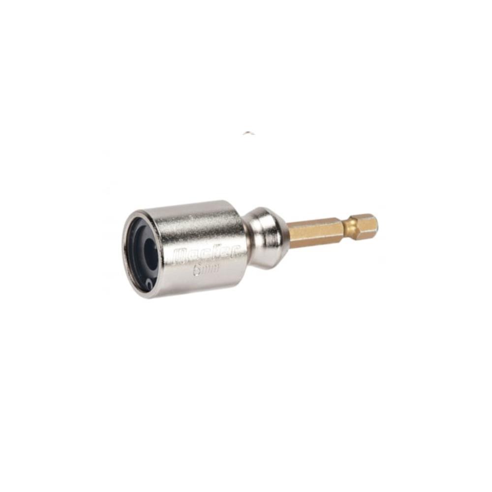 Adaptador sext. p/varão roscado SS6D 1/4" 6mm MF