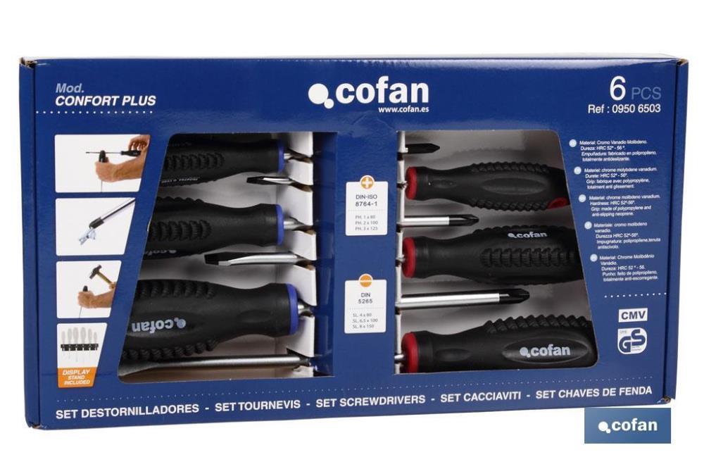 CJ. 6pcs CHAVES DE FENDA COFAN