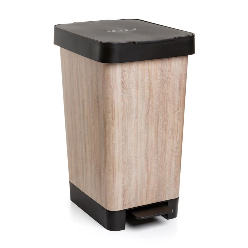 BALDE DE PEDAL 25L SMART DECO WOOD TATAY