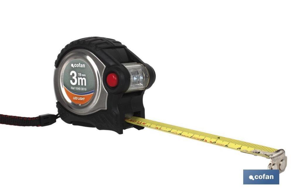 FITA METRICA C/IMAN LED 19mm X 5mt COFAN