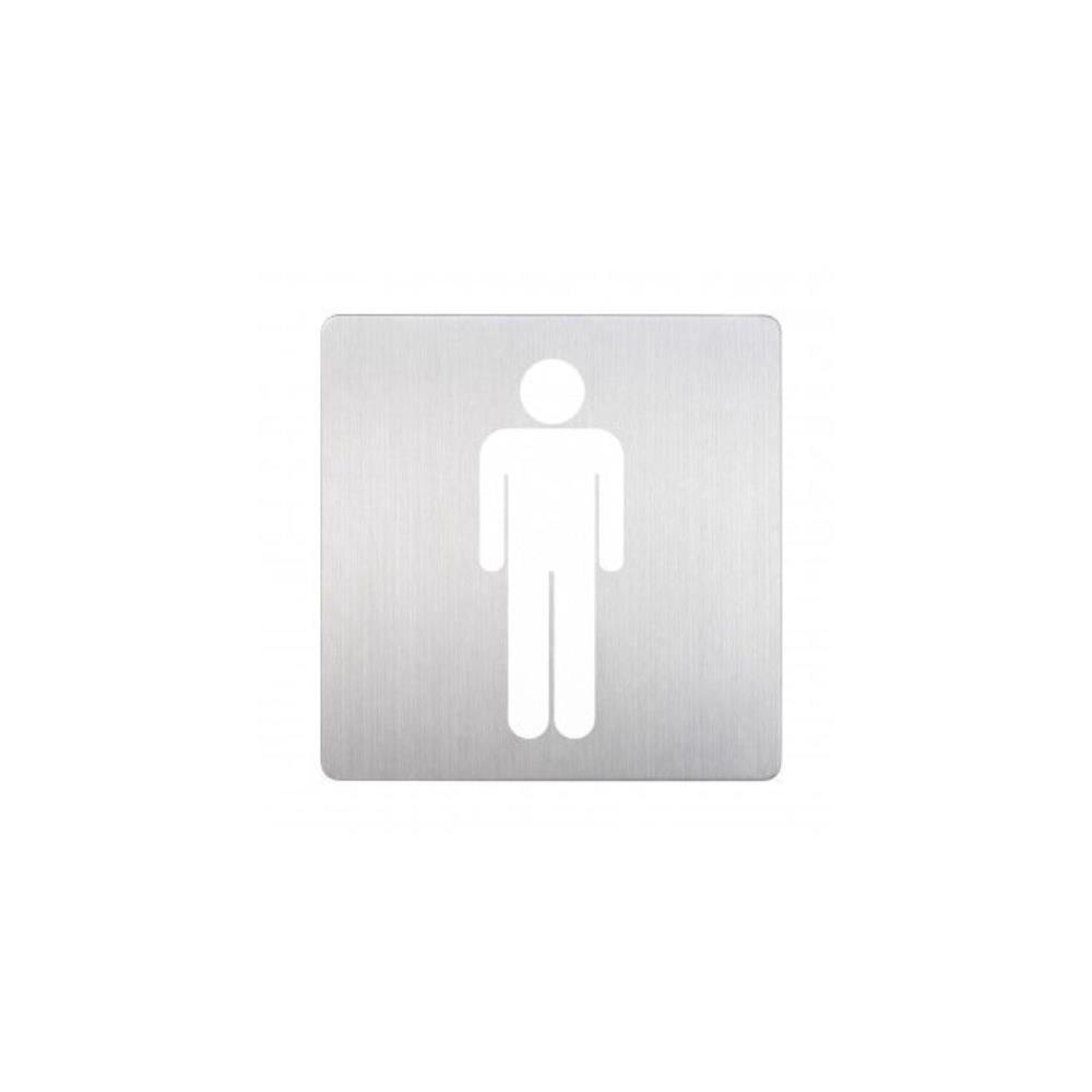 Placa de sinalética Inox 100x100-Masc./ Fem. - BL1