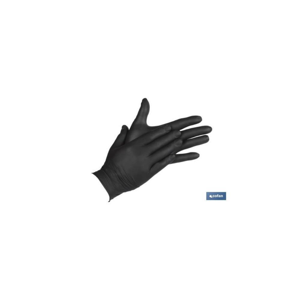 100 UNID. LUVA NITRILO PRETO TAM. XL COFAN
