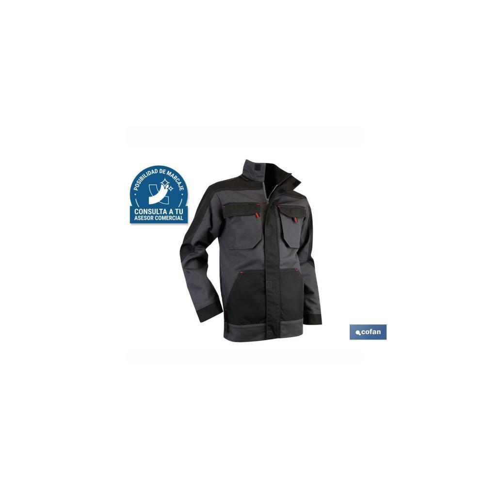 CASACO DE TRABALHO 300GMS/M CINZA-PRETO M