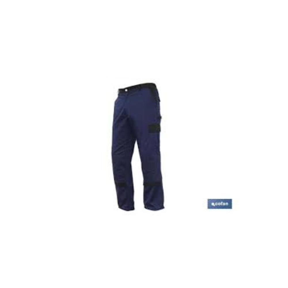 CALÇA DE TRABALHO ELASTICO AZUL TAM 52 MOD JANO