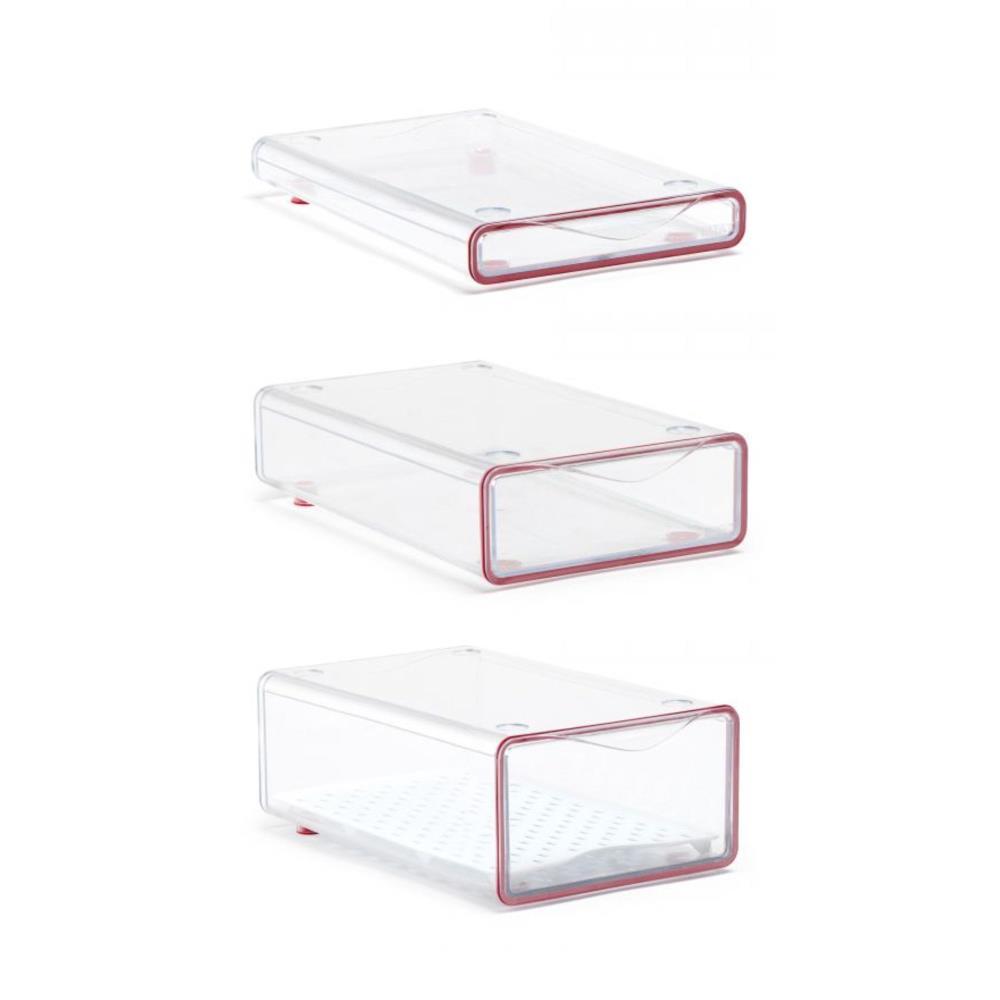 Set 3 gavetas p/armazenamento no frigorifico S+M+L Tatay
