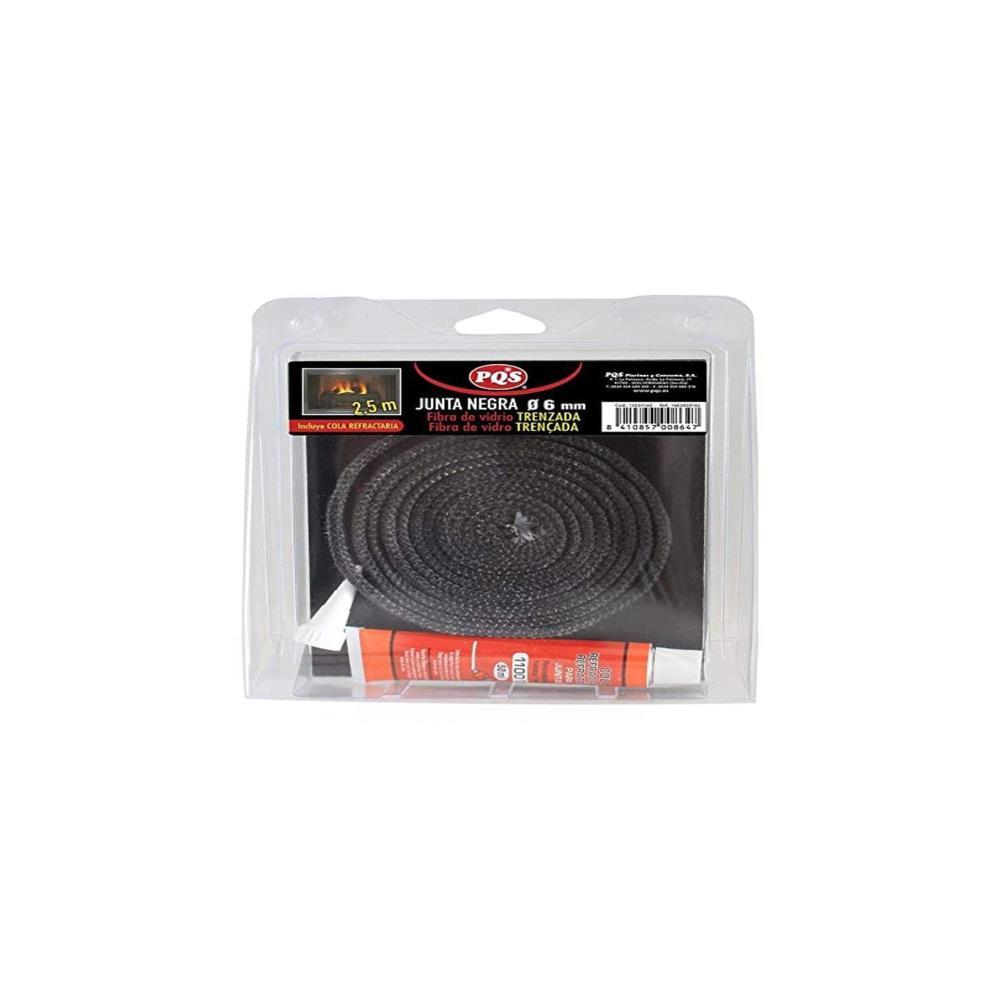 JUNTA NEGRA RED. 6mm FIBRA DE VIDRO PQS