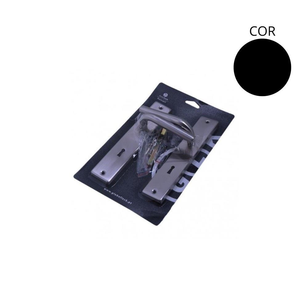 Puxador de porta - ref. 1451 - preto mate - BL1 GLK