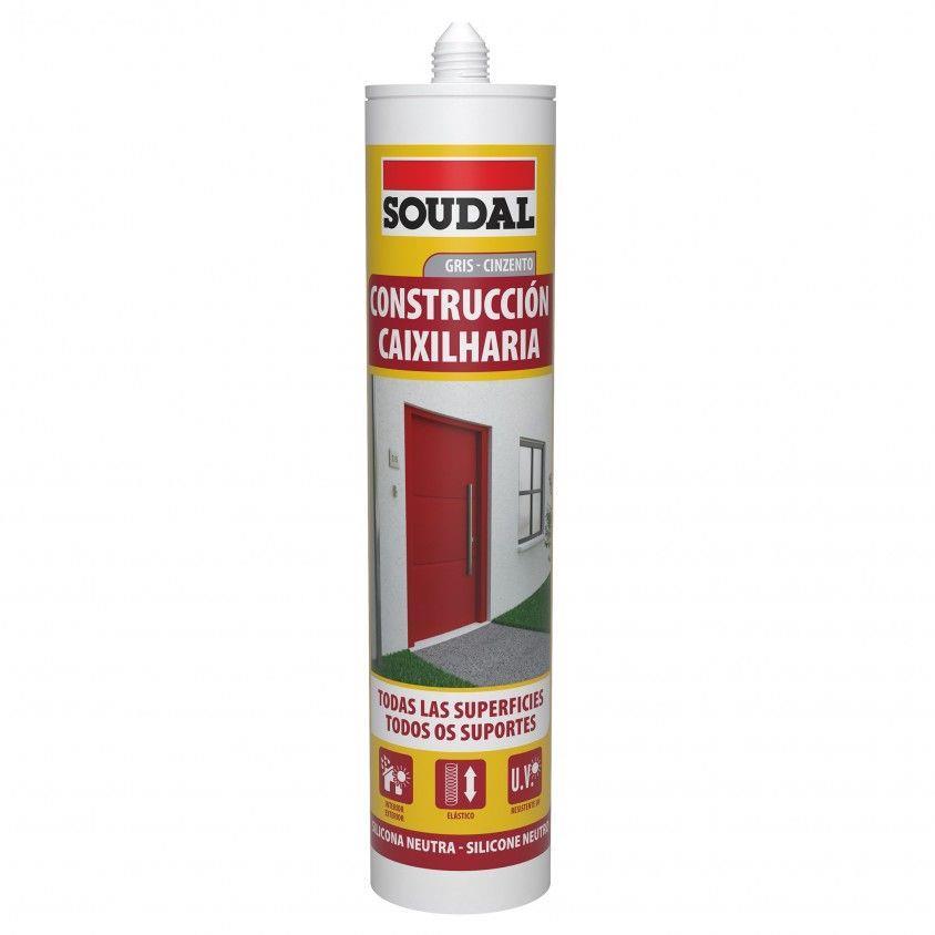 SILICONE CONSTRUÇÃO CINZA RAL 7016 - 290ml SOUDAL
