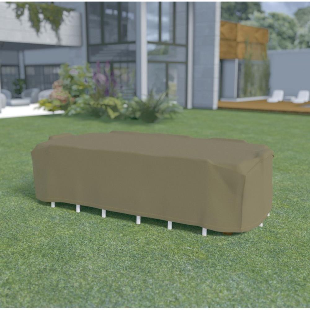 Capa p/mesa retangular+8 cadeiras 90x325x205cm Nortene