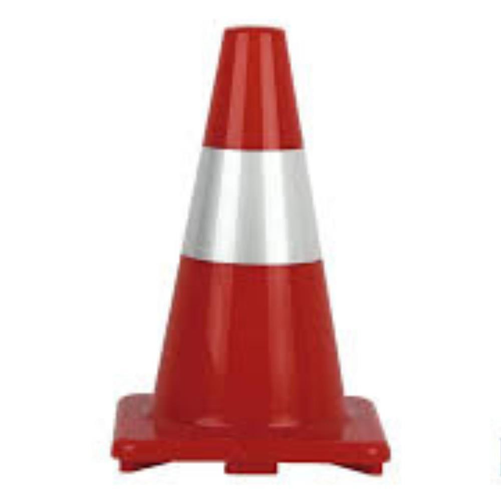 Cone de sinalização 30cm vermelho/branco