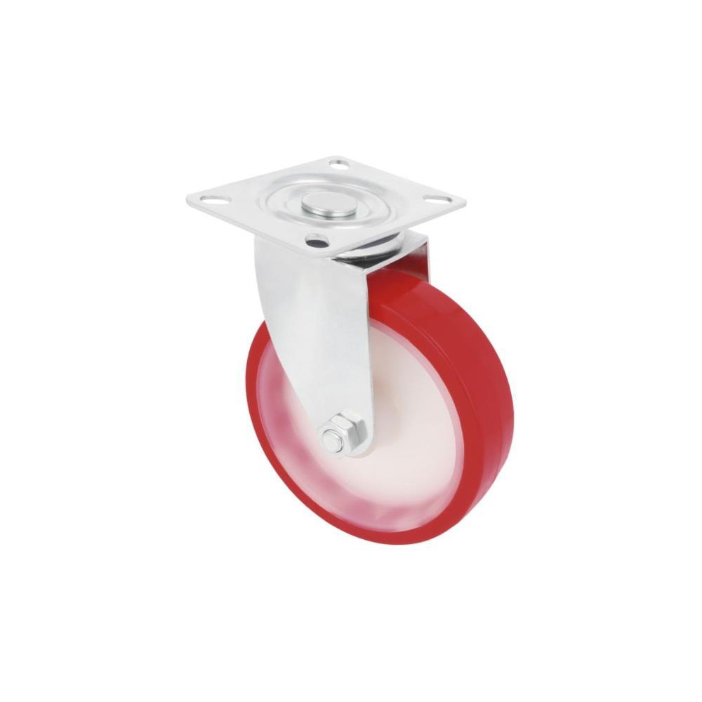 RODA GIRAT. 2540-80X30 POLIURET. VERMELHO AMIG