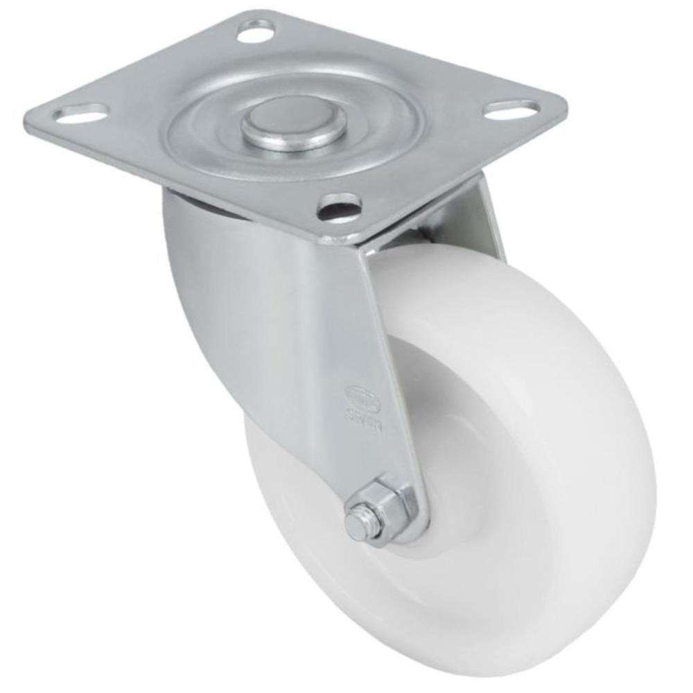 RODA GIRAT. 2550-100X32 NYLON BRANCO
