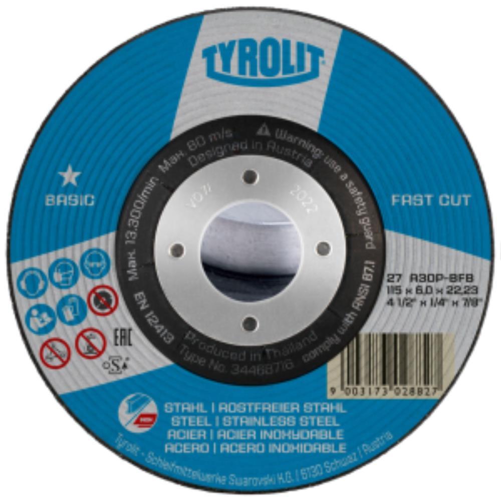 DISCO REB. 27 115X6X22,23 A30P-BFB*FC TYROLIT