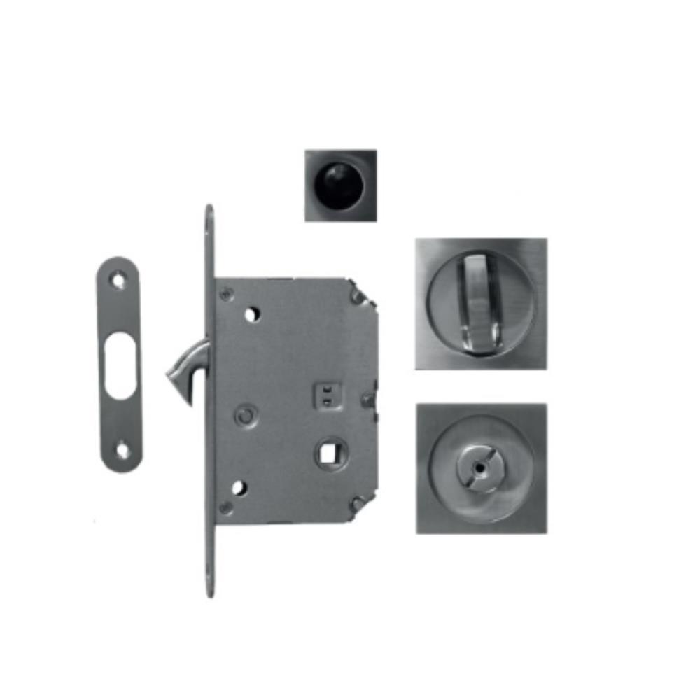 Kit GLK Fechadura+concha quad. ref. 4130 - Niquel mate - BL1