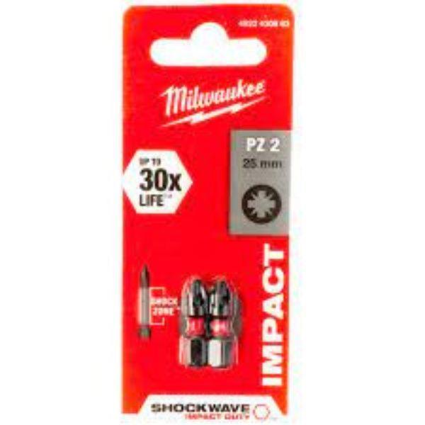 PONTAS P/APARAFUSADORA SHOCKWAVE PZ2 25MM MILWAUKEE