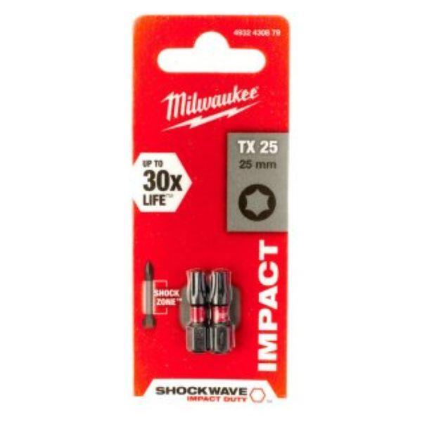 PONTAS P/APARAFUSADORA SHOCKWAVE HEX 2,5X25MM MILWAUKEE