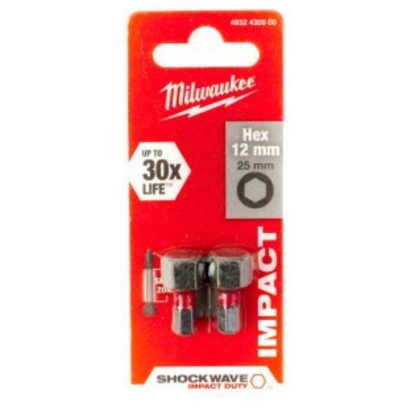 PONTAS P/APARAFUSADORA SHOCKWAVE HEX 12X25MM MILWAUKEE