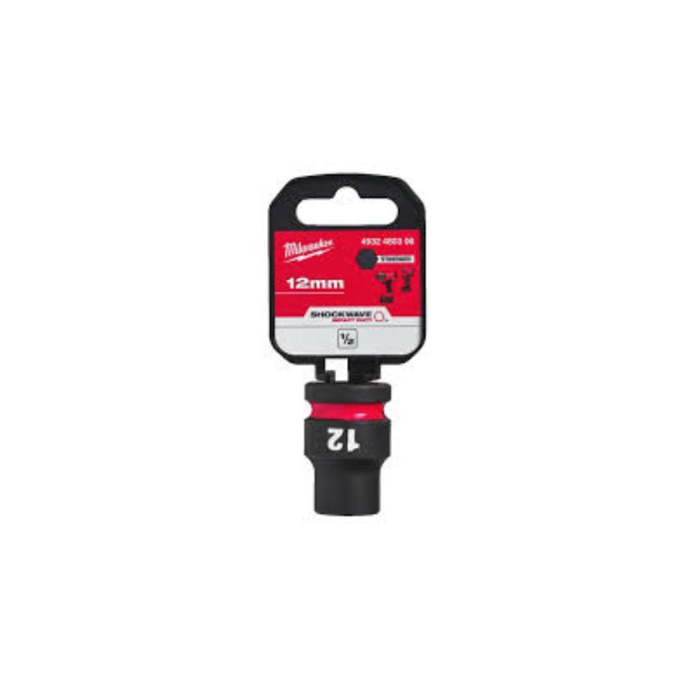 Ch. de cx de impacto 1/2"12mm curto SHOCKWAVE Milwaukee