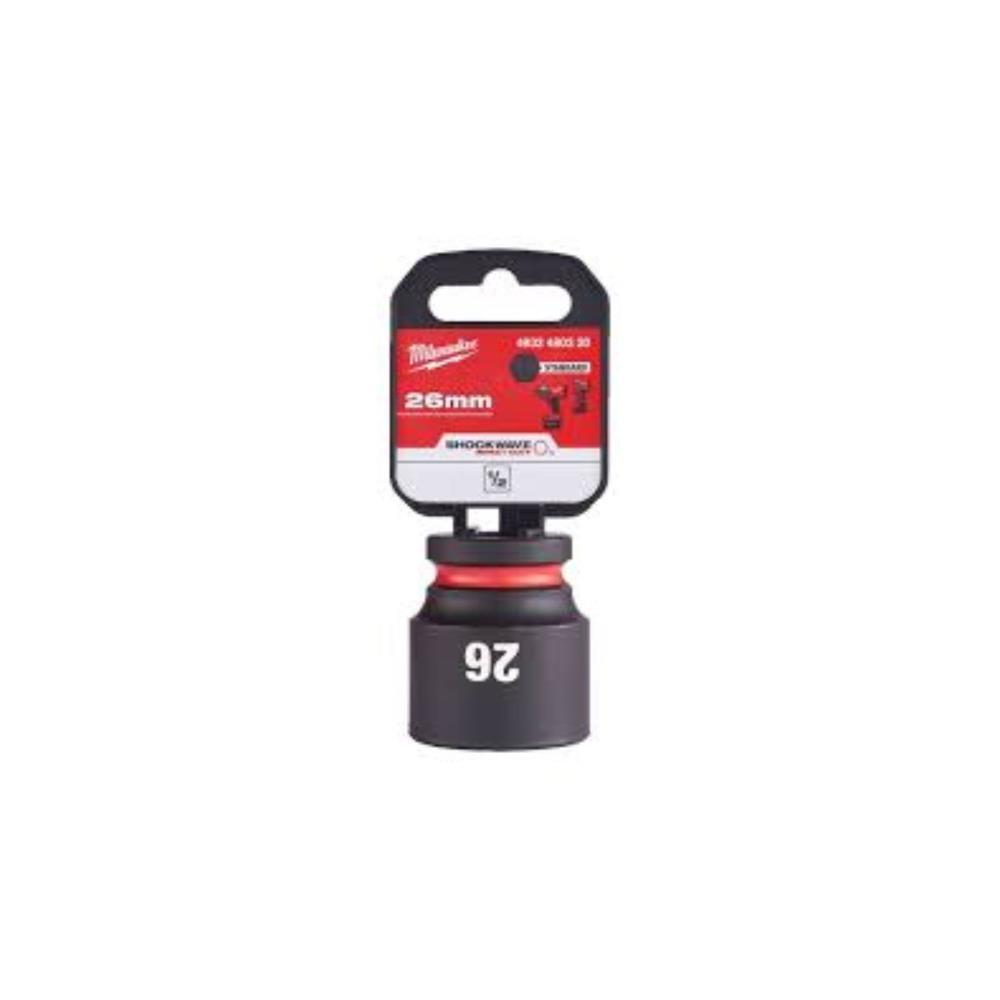 Ch. de cx de impacto 1/2" 26mm curta SHOCKWAVE Milwaukee