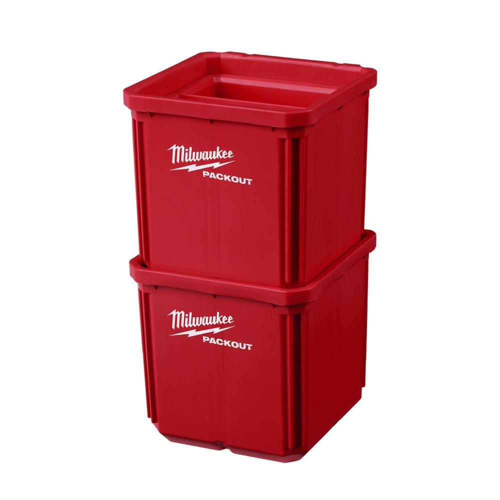 Recipiente organizador 10x10cm packout Milwaukee