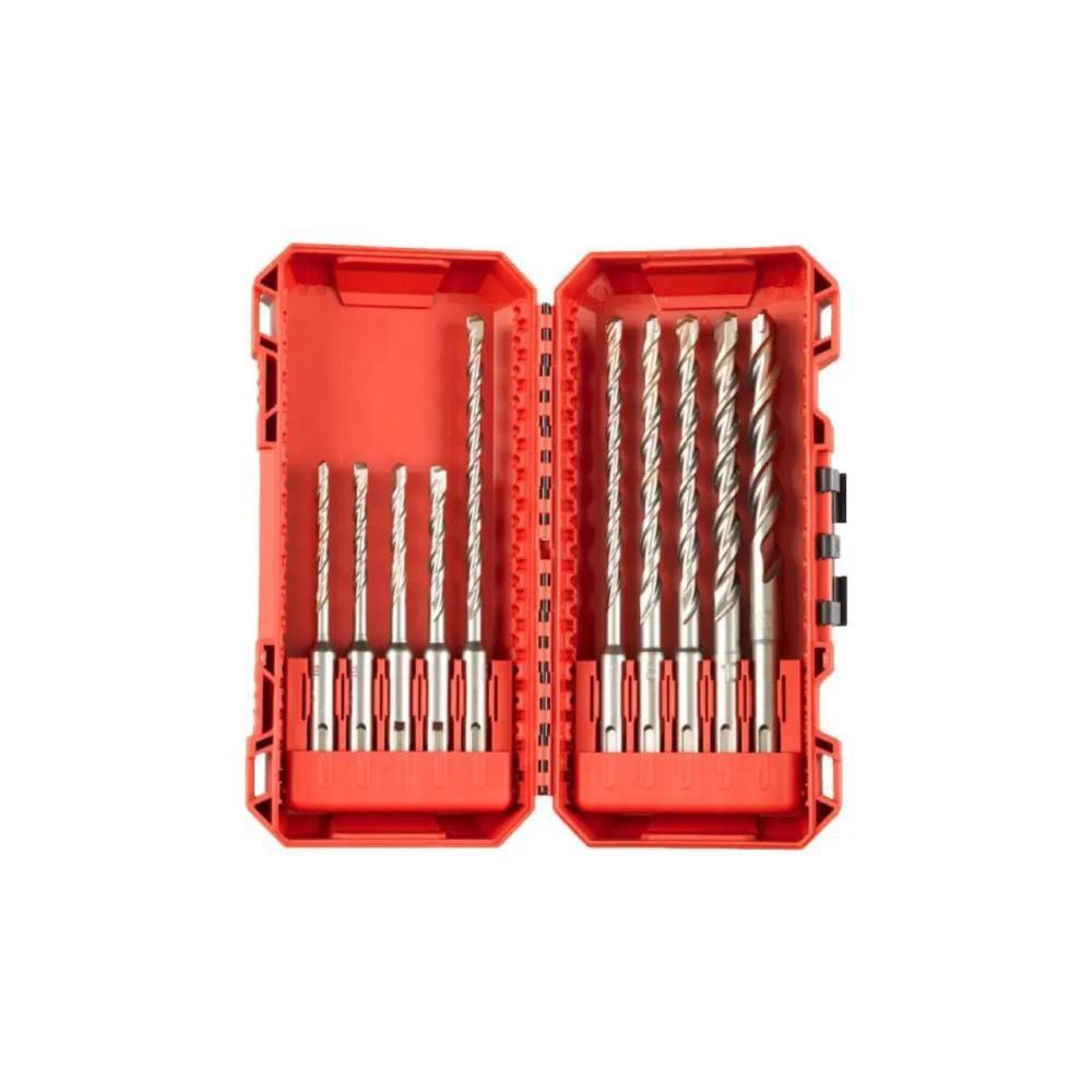 Estojo de 10 brocas sds plus M2 Milwaukee