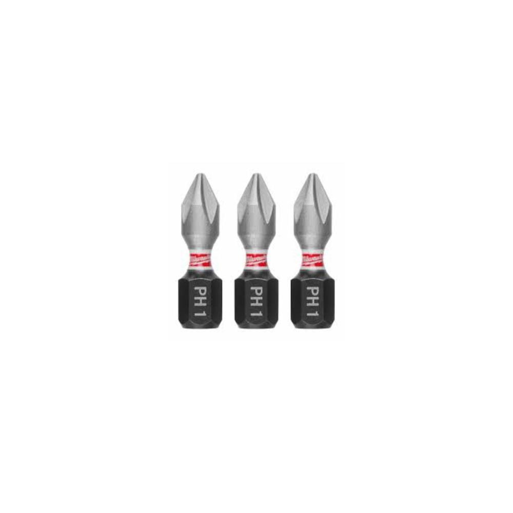 Bl. de 3 pontas aparafusar Shockwave impact PH1 Milwaukee