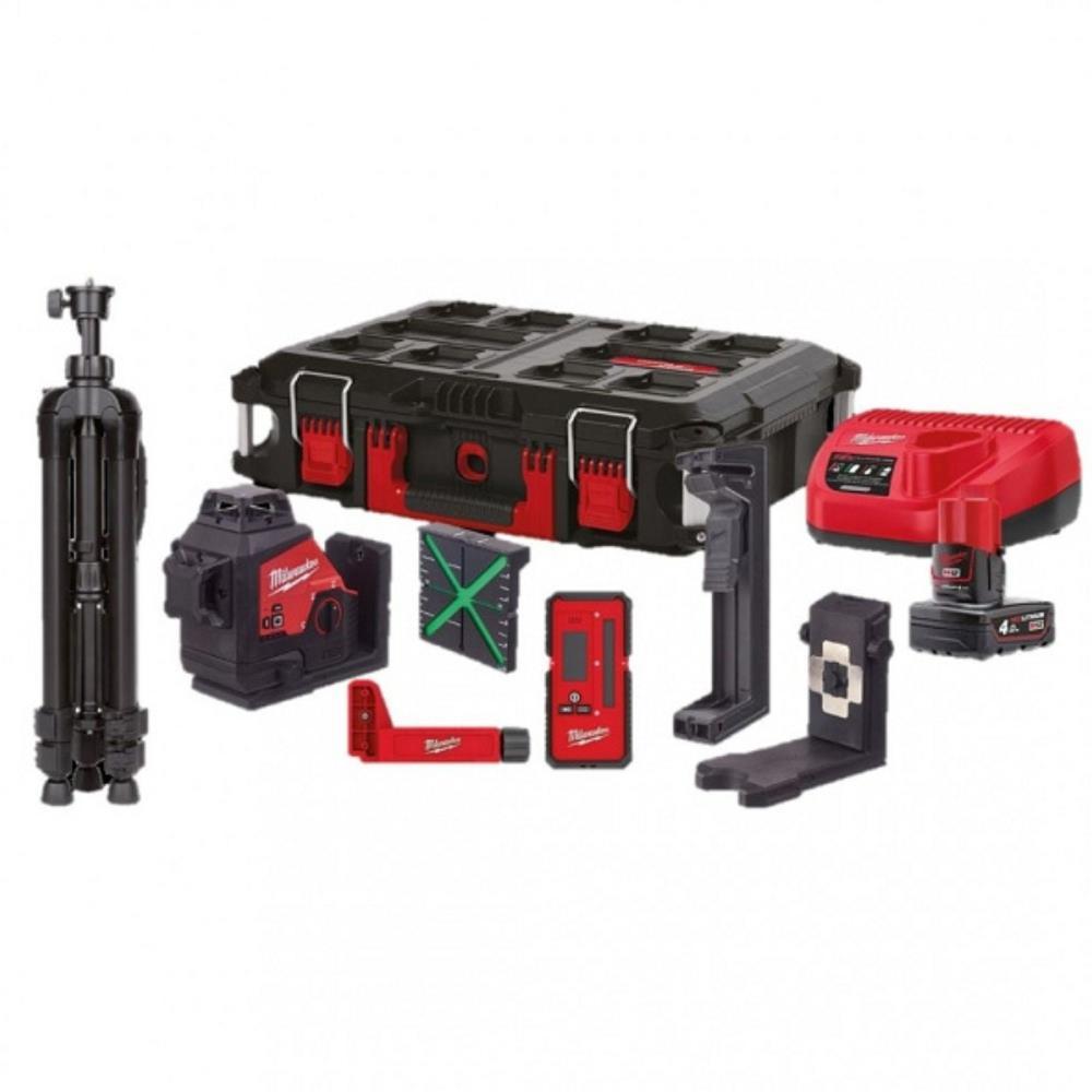 Kit laser 3 linhas M12 3PLKIT-401P Milwaukee