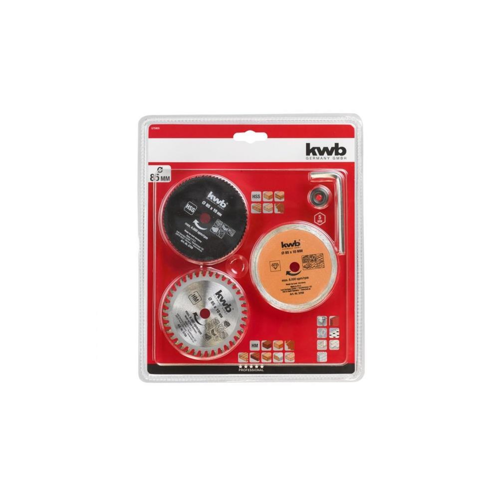 KIT DE 5 DISCOS P/MINI SERRA CIRC. KWB