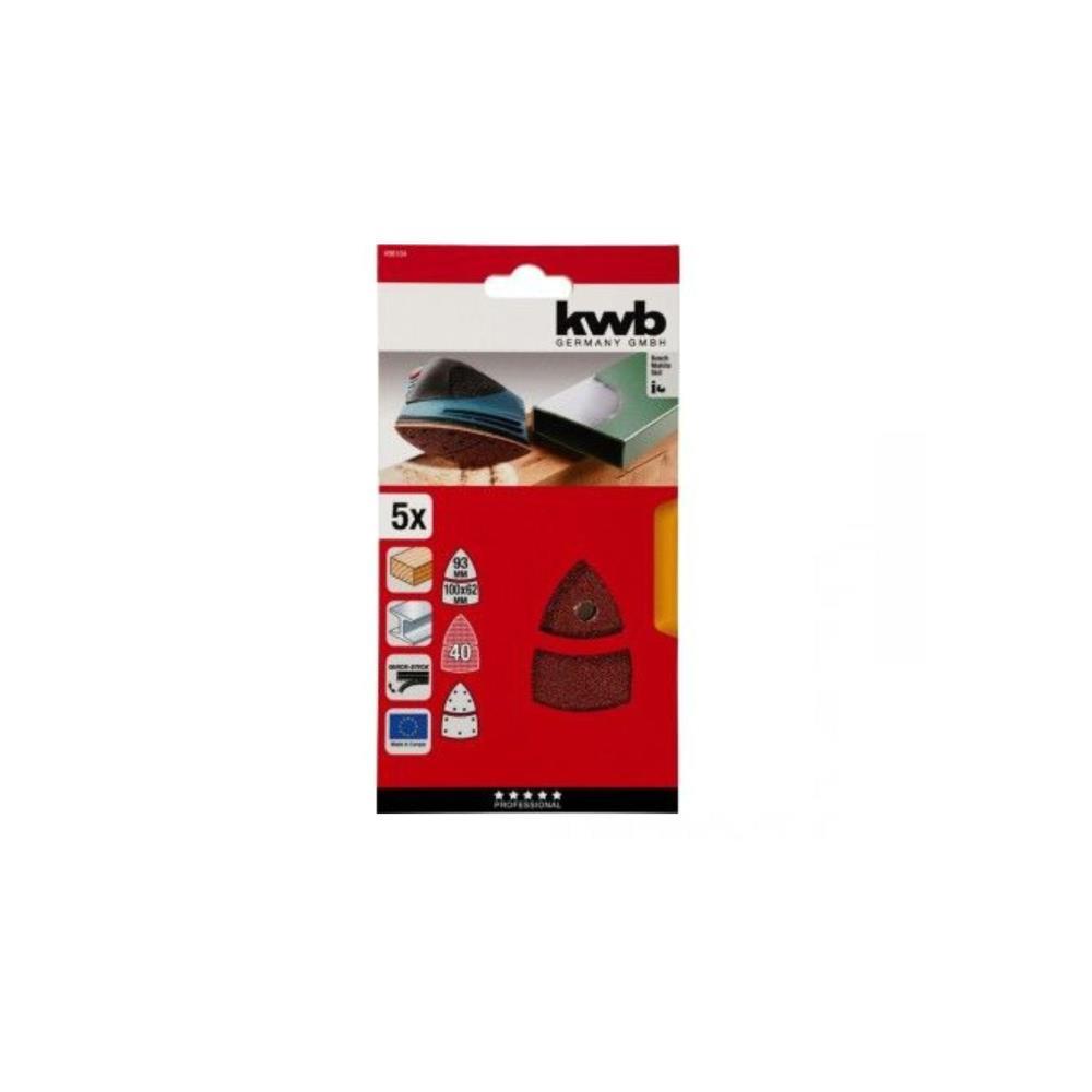 BL. 5 FOLHAS ABRAS GRÃO 40 115X230mm 8 F. KWB