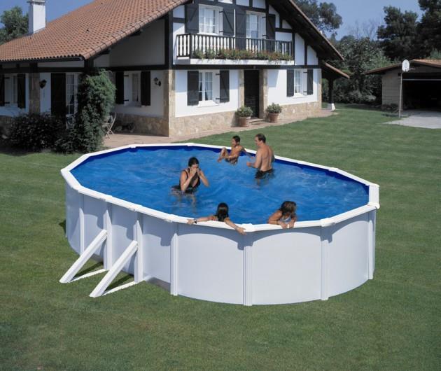 PISCINA OVAL AÇO 610x375x120KIT610ECO