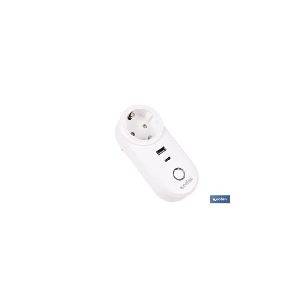 Ficha inteligente c/porta USB tipo C Cofan