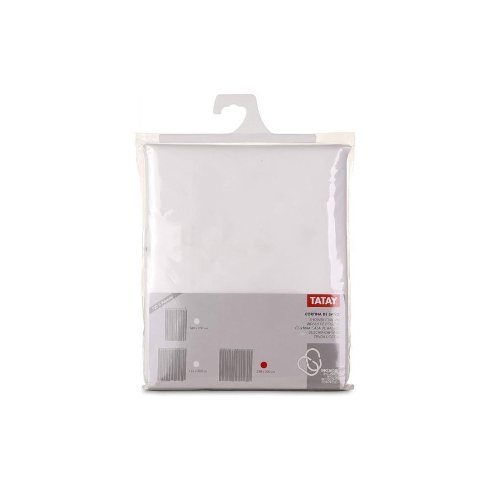 Cortina casa de banho 180x200 branco Tatay