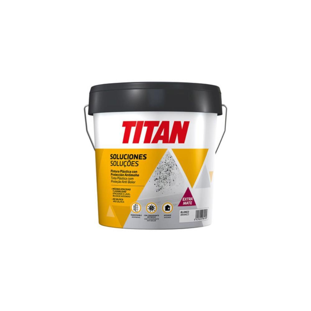 4L tinta plástica com proteção anti-mofo Branco Titan