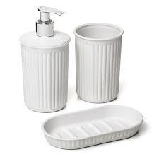 SET COPO + DIST. SAB. + SABONETEIRA BAOBAB BRANCO PERG.