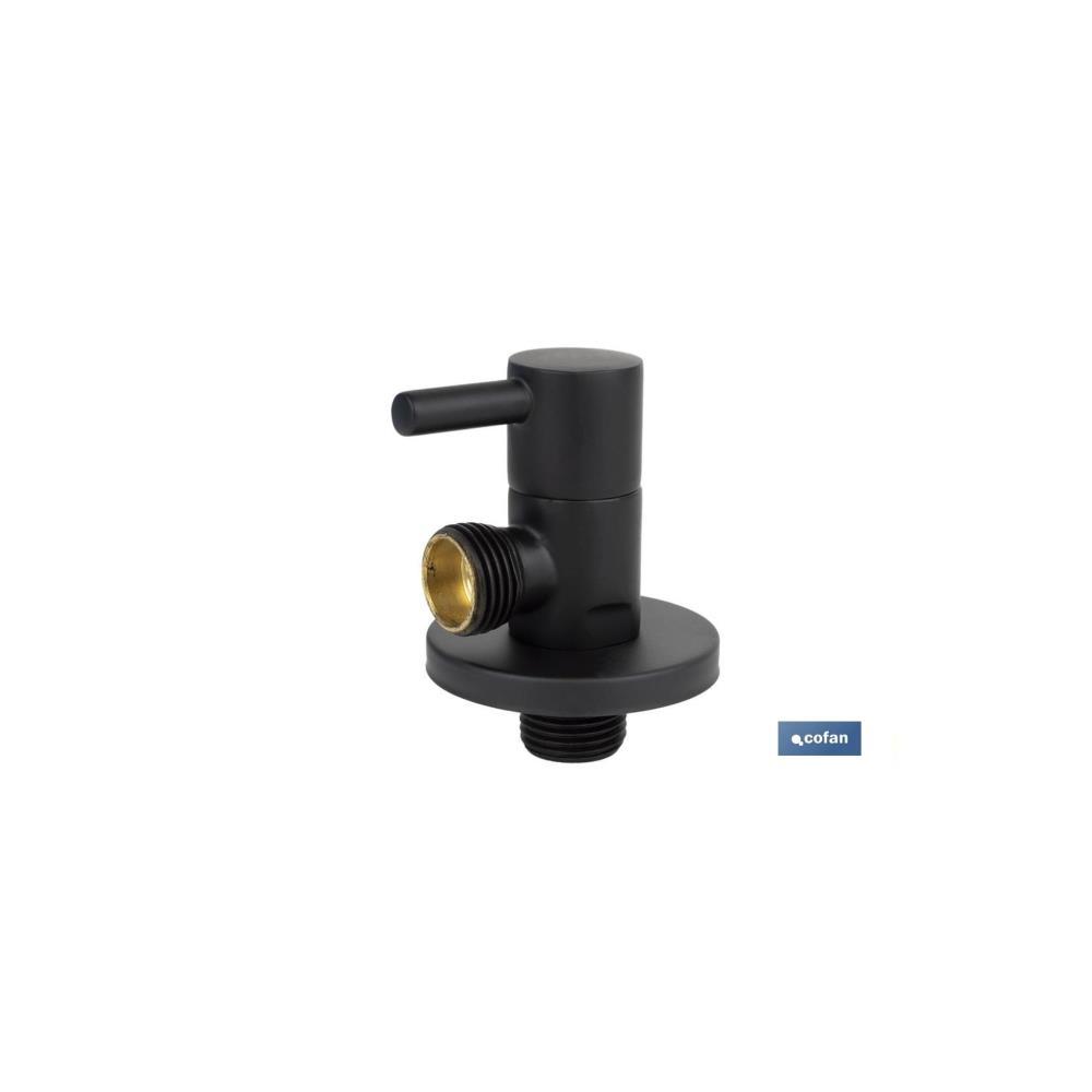 Torneira de esquadria 1/2x3/8 mod. Lux lac. preto Cofan