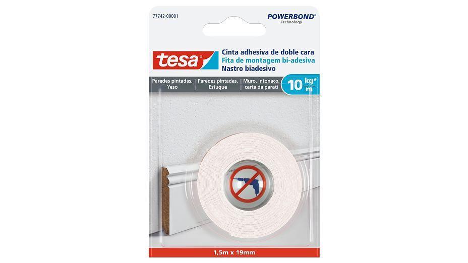 SMS Fita Bi-Adesiva Powerbond 1,5x19mm Parede Pintada
