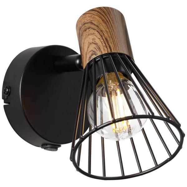 CANDEEIRO DE PAREDE MANAMA E14 PR. FOSCO S/ LAMP.