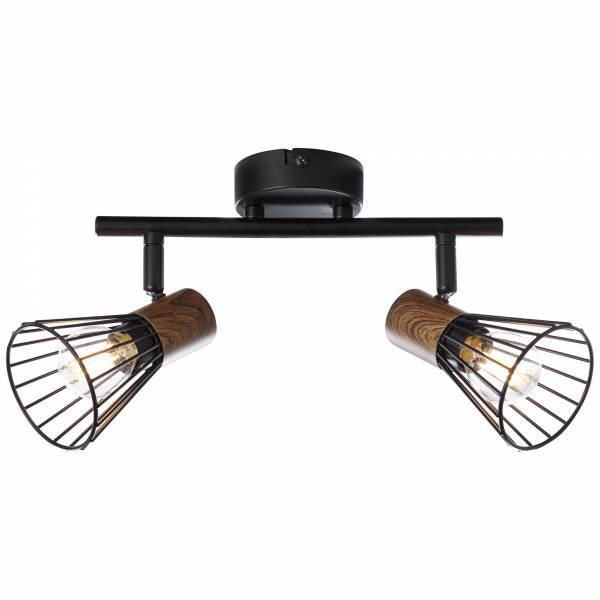 CANDEEIRO DE PAREDE MANAMA DUPLA E14 PR. FOSCO S/ LAMP.