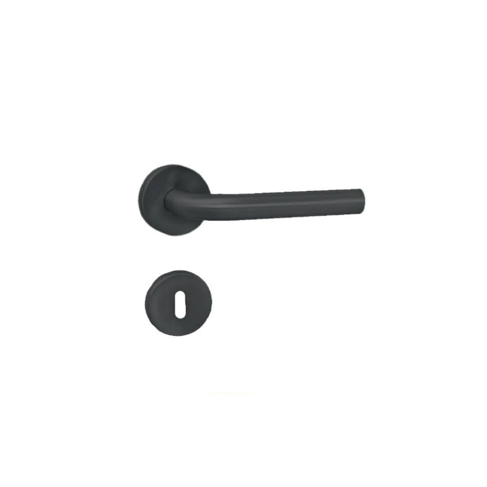 Puxador duplo ref. 8002-19mm c/ent. ch. preto texturado GLK