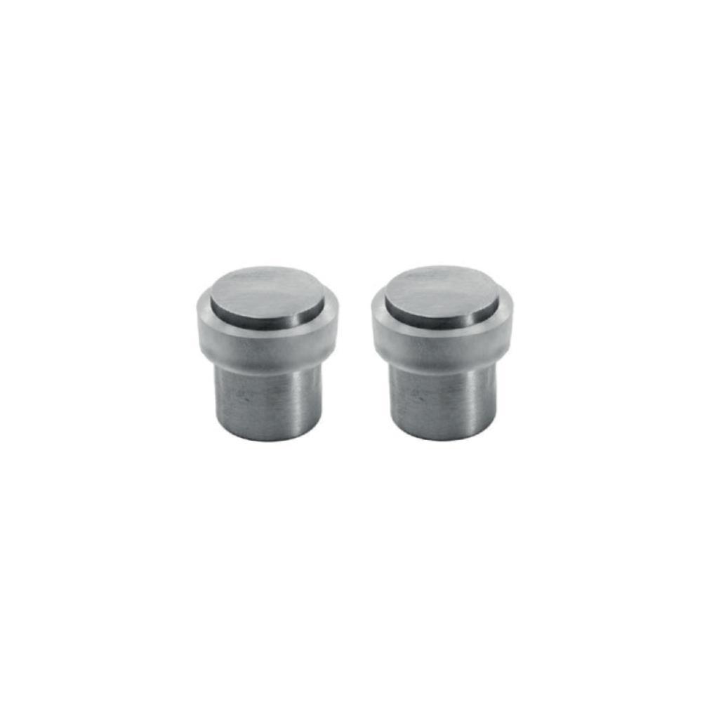 Batente chão borracha transp. ref. 828 - 20mm - Inox - BL2