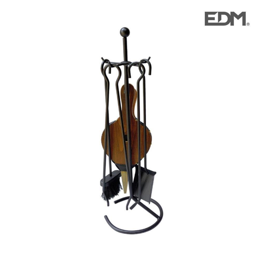 KIT LAREIRA DELUXE PRETO 5 PÇ 68CM