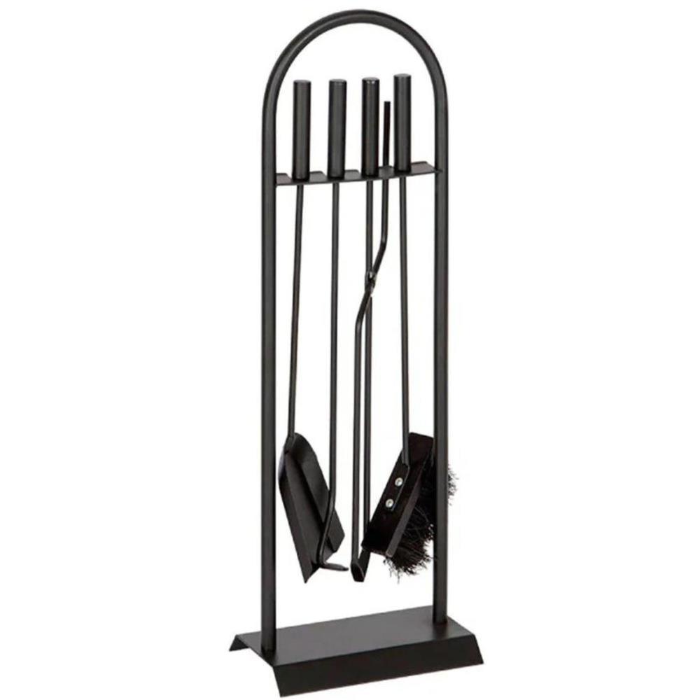 KIT LAREIRA DELUXE PRETO 4 PÇ 68CM