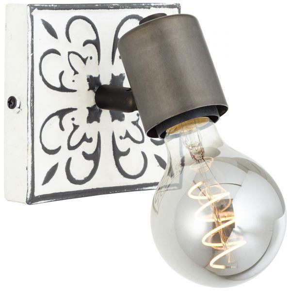CANDEEIRO DE PAREDE VAGOS E27 AÇO NGR. 12cm x 12cm S/LAMP