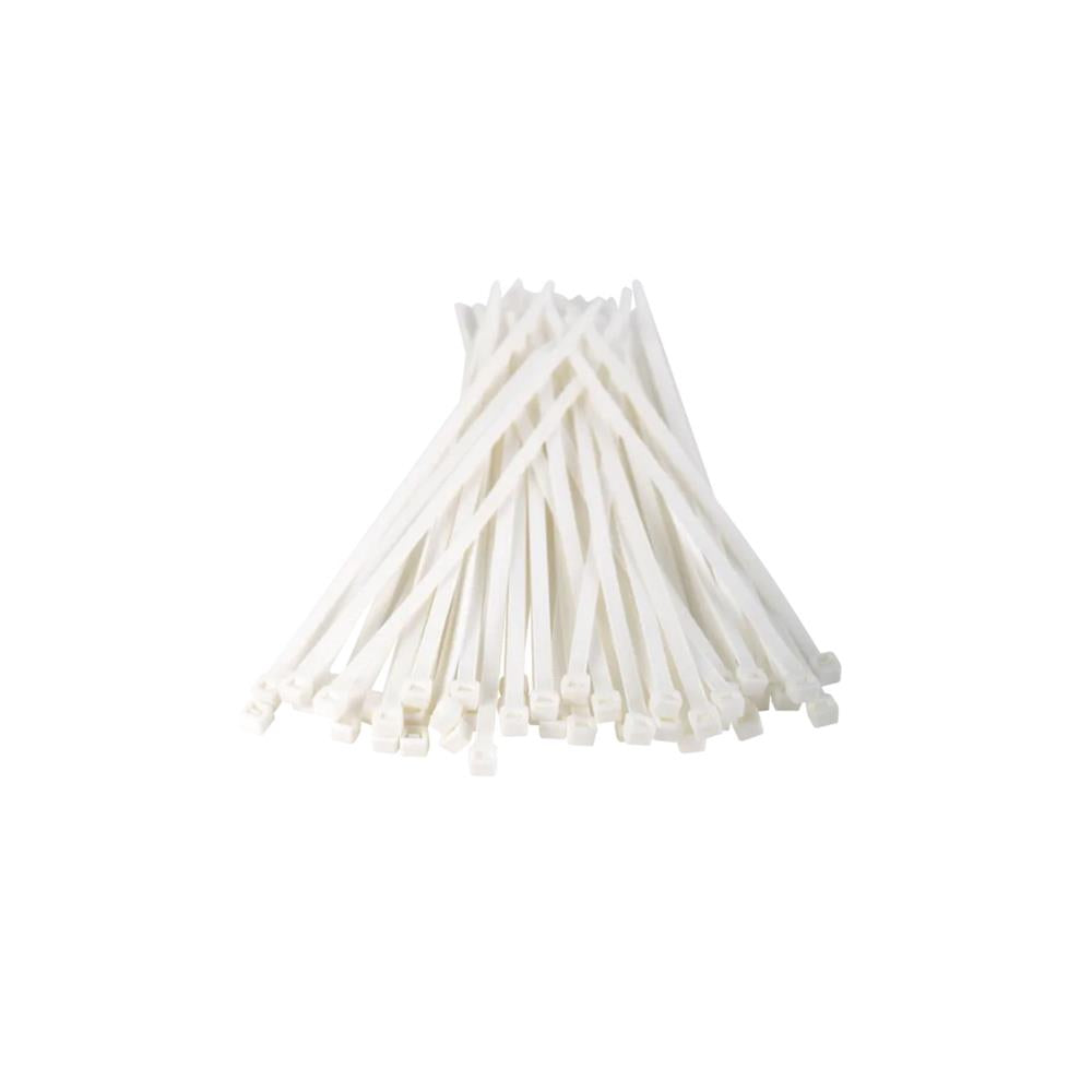 50 Abraçadeiras fivela branca 200x4.8mm Tenax