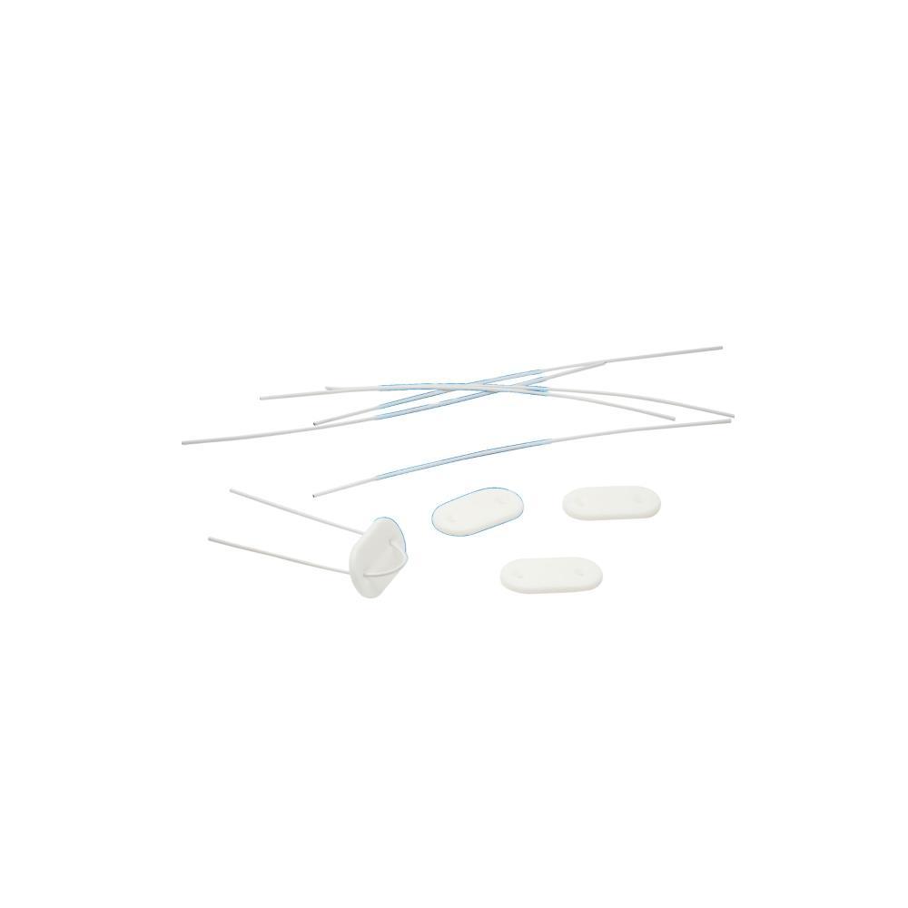 Bl. 26 pcs Clips de fixação p/ caniço colorado branco Tenax