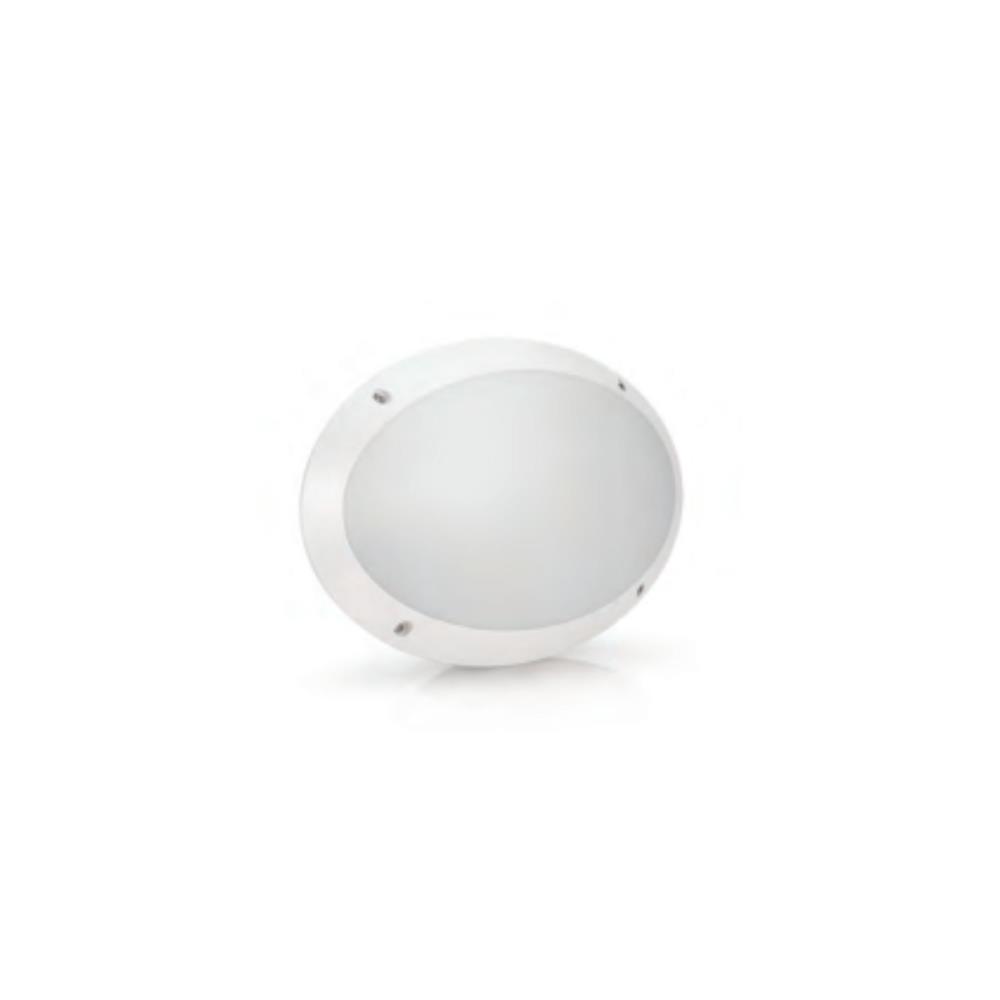 PLAFONIER M-6B1 OVAL LISO CINZ. - PC IP66 E27