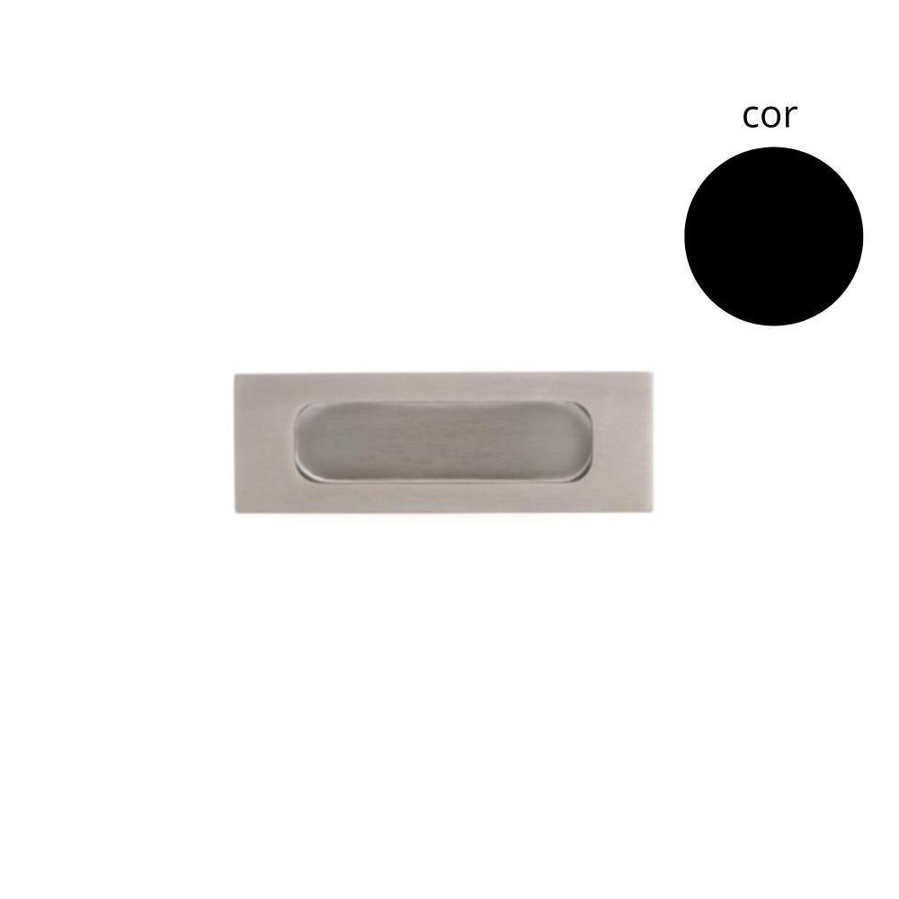 Concha rectangular 120x40mm lac. preto